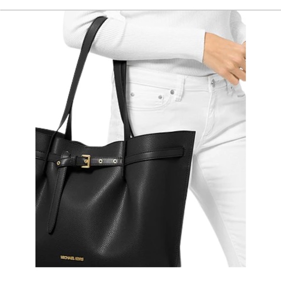 Coach Emilia Large Pebbled Leather Tote Bag - Picture 9 of 10